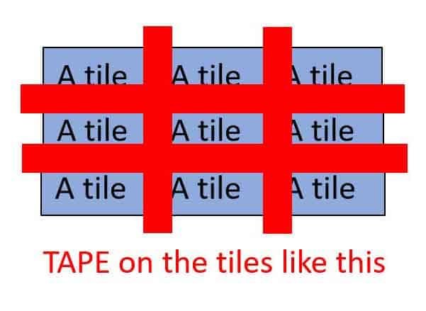 How To Cut Glass Mosaic Tile With A Wet Saw Easily - Follow 8 Simple Steps 3 tape on the tile